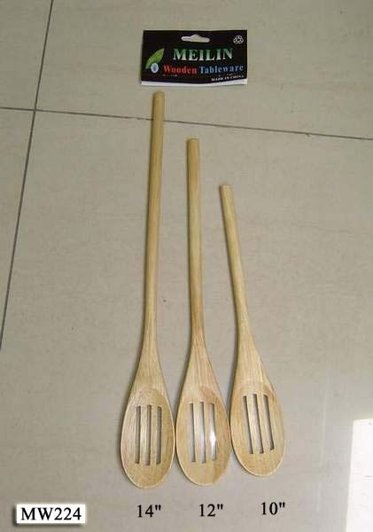 0506 3PCS WOODEN KITCHEN TOOL in PVC BAG 10in 12in 14in
