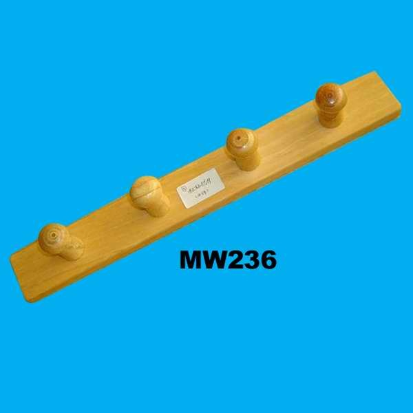 4HOOKS PINE WOODCLOTHES HANGER