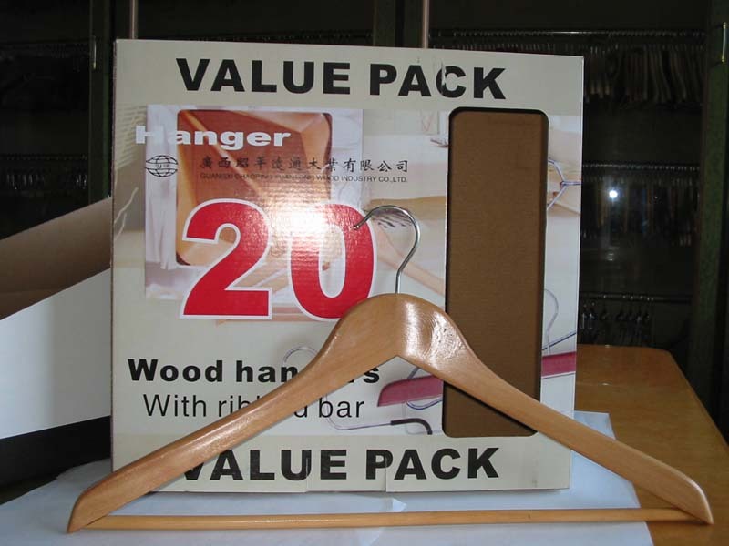 20PCS WOODEN HANGER in BOX