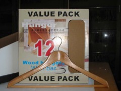 12PCS WOODEN CLOTHES HANGER in CB