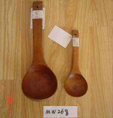 9in WOODEN LADLE