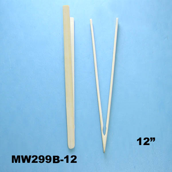 12in BAMBOO FOOD TONG