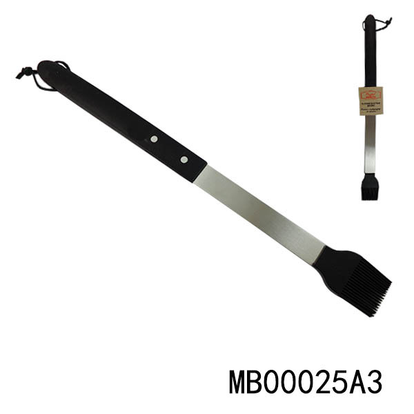 SS BBQ TOOLSS ILICONE BRUSH with TPR Handle HANG TAG