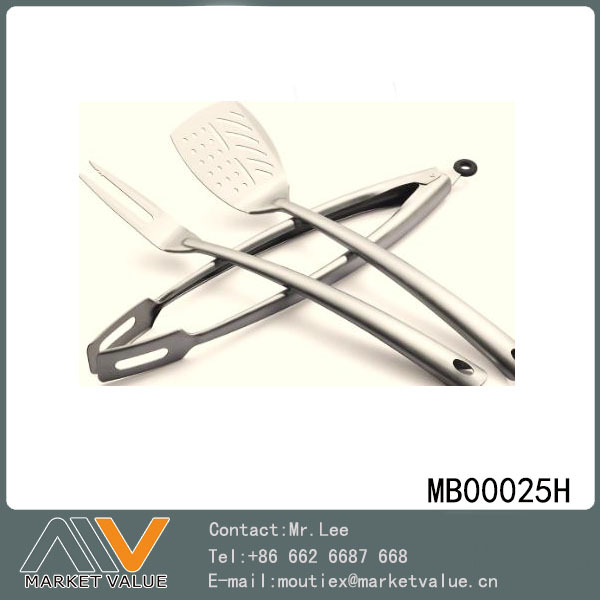 3PCS SS BBQ TOOLS HANG TAG with PLOY BAG