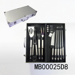 14PCS SS BBQ TOOLS with ALUMINUM BOX
