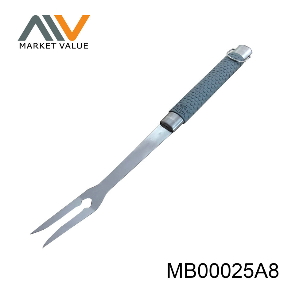 SS BBQ FORK with SILICA GEL HADNLE