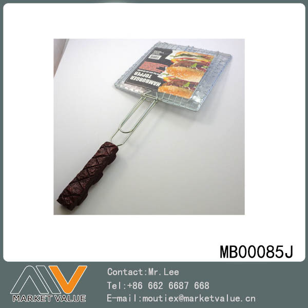 CHROME BBQ NET with RESIN Handle STEAK