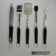 5PCS SS BBQ TOOLS PLASTIC Handle