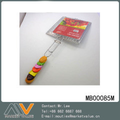 CHROME BBQ NET with RESIN Handle HAMBURGER style 3