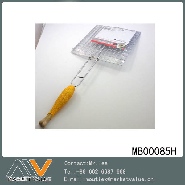 CHROME BBQ NET with RESIN Handle CHICKEN
