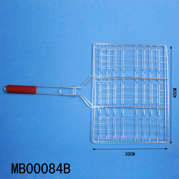 WOOD Handle BBQ NET 3.5 2.5 1.5MM