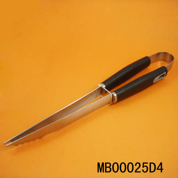 SS BBQ TONG PLASTIC HADNLE WHEEL CARD