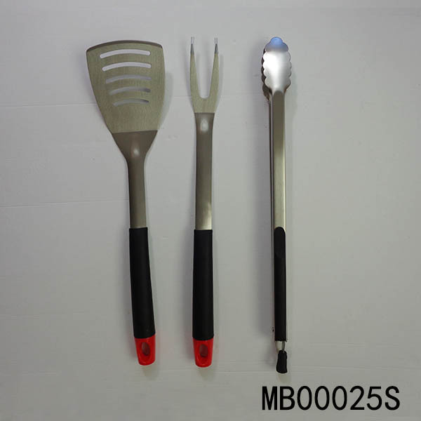 3PCS SS BBQ TOOLS PLASTIC Handle