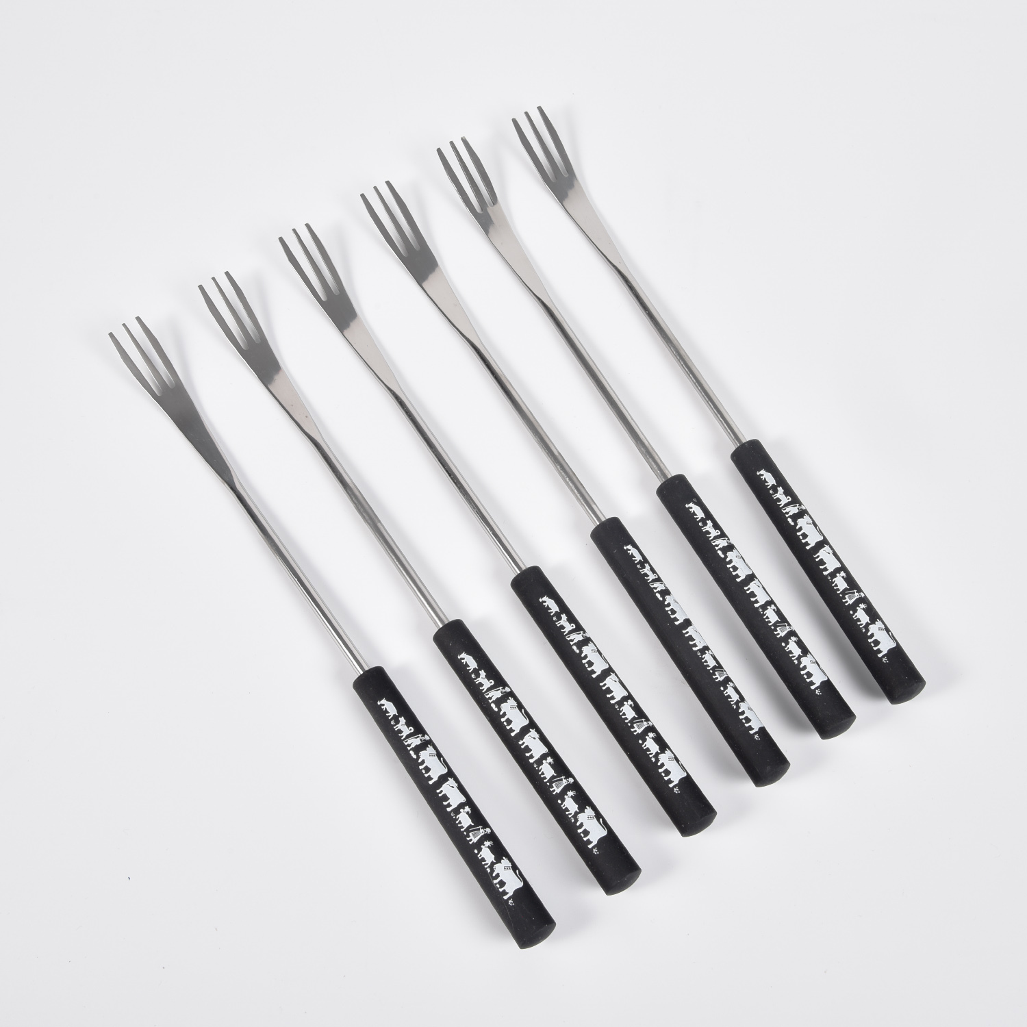 6PCS FONDUE FORKS with PP Hand in Window Box style 2