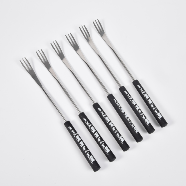 6PCS FONDUE FORKS with PP Hand in Window Box style 2