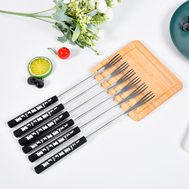 6PCS FONDUE FORKS with PP Hand in Window Box style 2