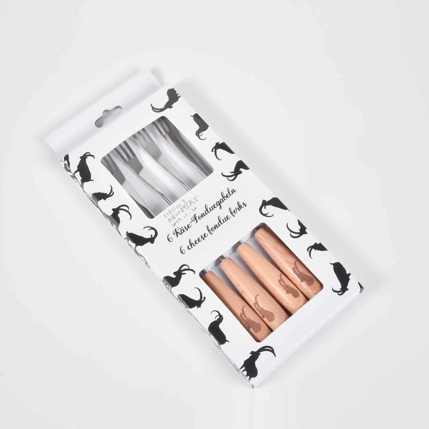 6PCS FONDUE FORKS with WOOD Hand