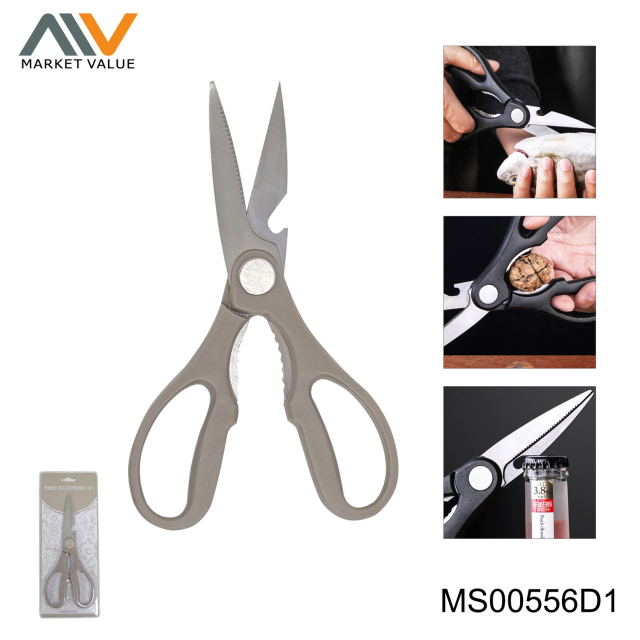 8in MULTIFUNCTIONAL KITCHEN SCISSORS with PP Handle