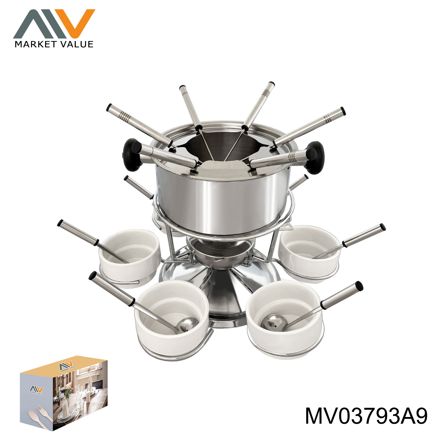 23PCS FONDUE SET in CB style 2