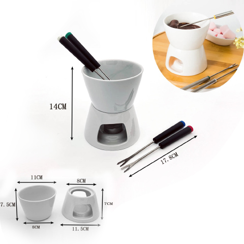 7 PIECES CHOCOLATE FONDUE SET