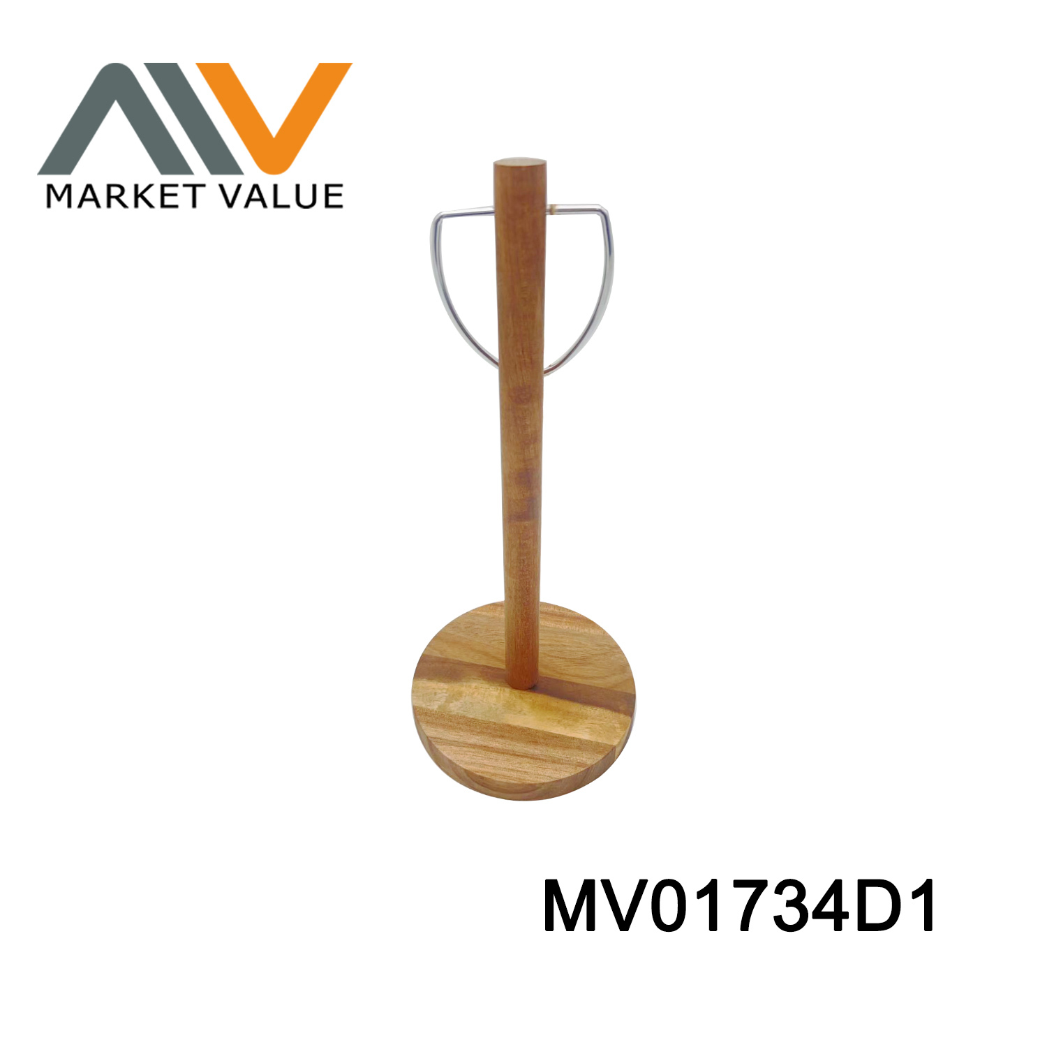 WOODEN STANDING PAPER TOWEL HOLDER