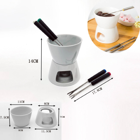 7 PIECES CHOCOLATE FONDUE SET