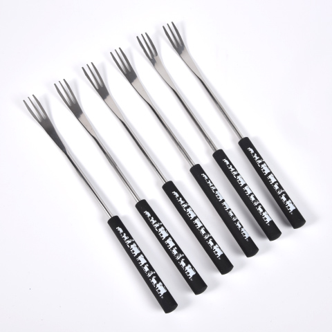 Fondue Forks with Wooden Handle