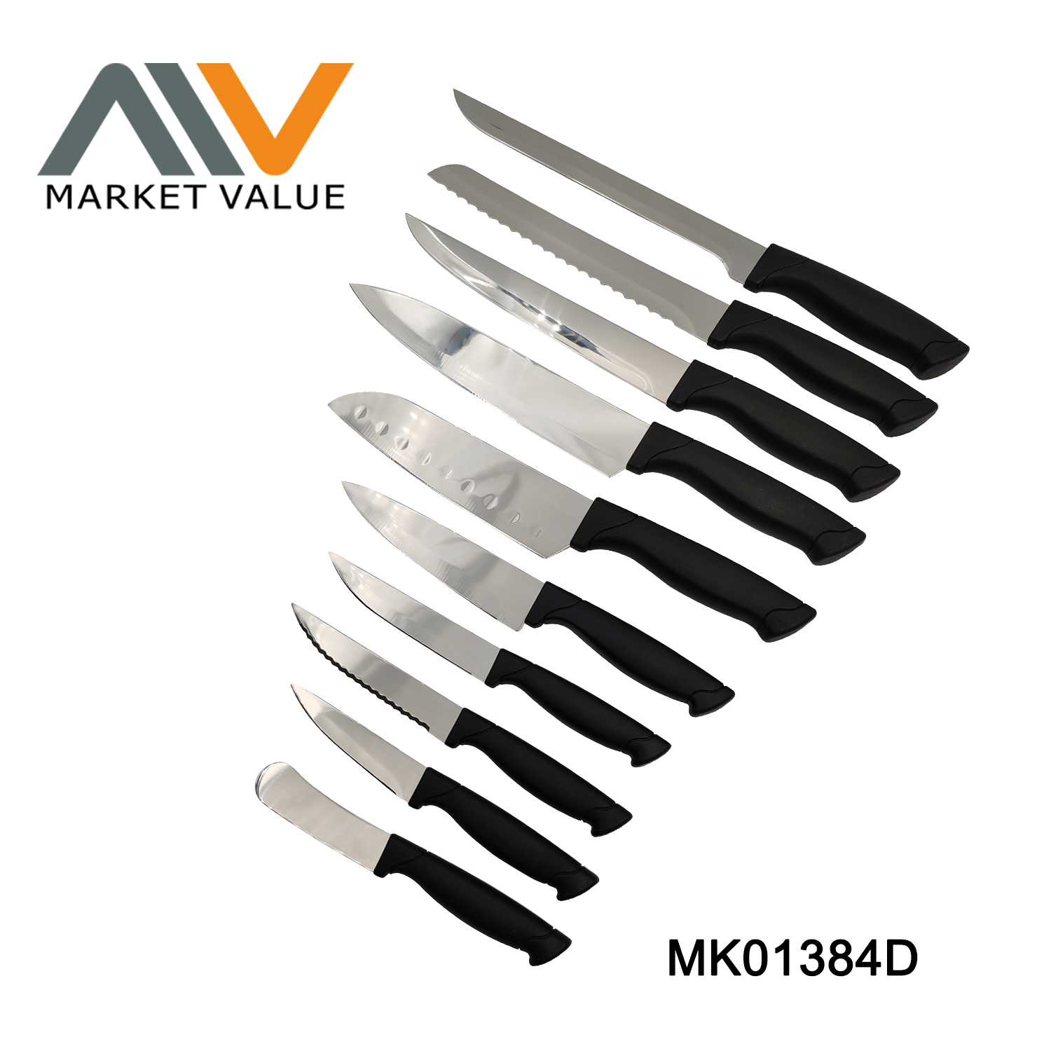 Set Of 10PCS Knife Sets With PP handle In Color Box
