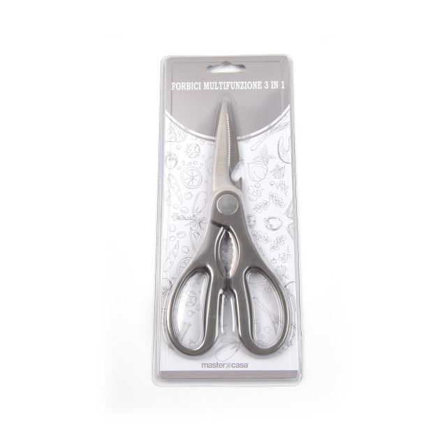 8in MULTIFUNCTIONAL KITCHEN SCISSORS with PP Handle