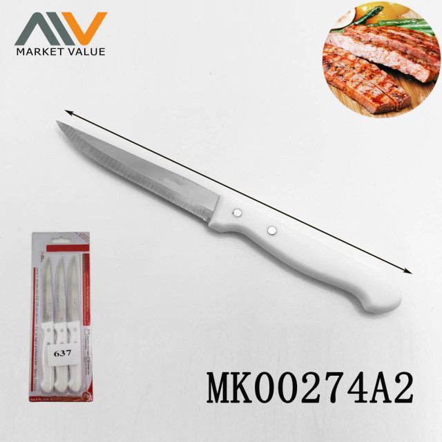 SET of 6 Pcs 4.5in Steak Knife with PP Handle