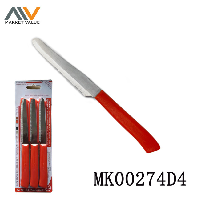 4.5" Set of 6 pcs Steak knife With PP Hand