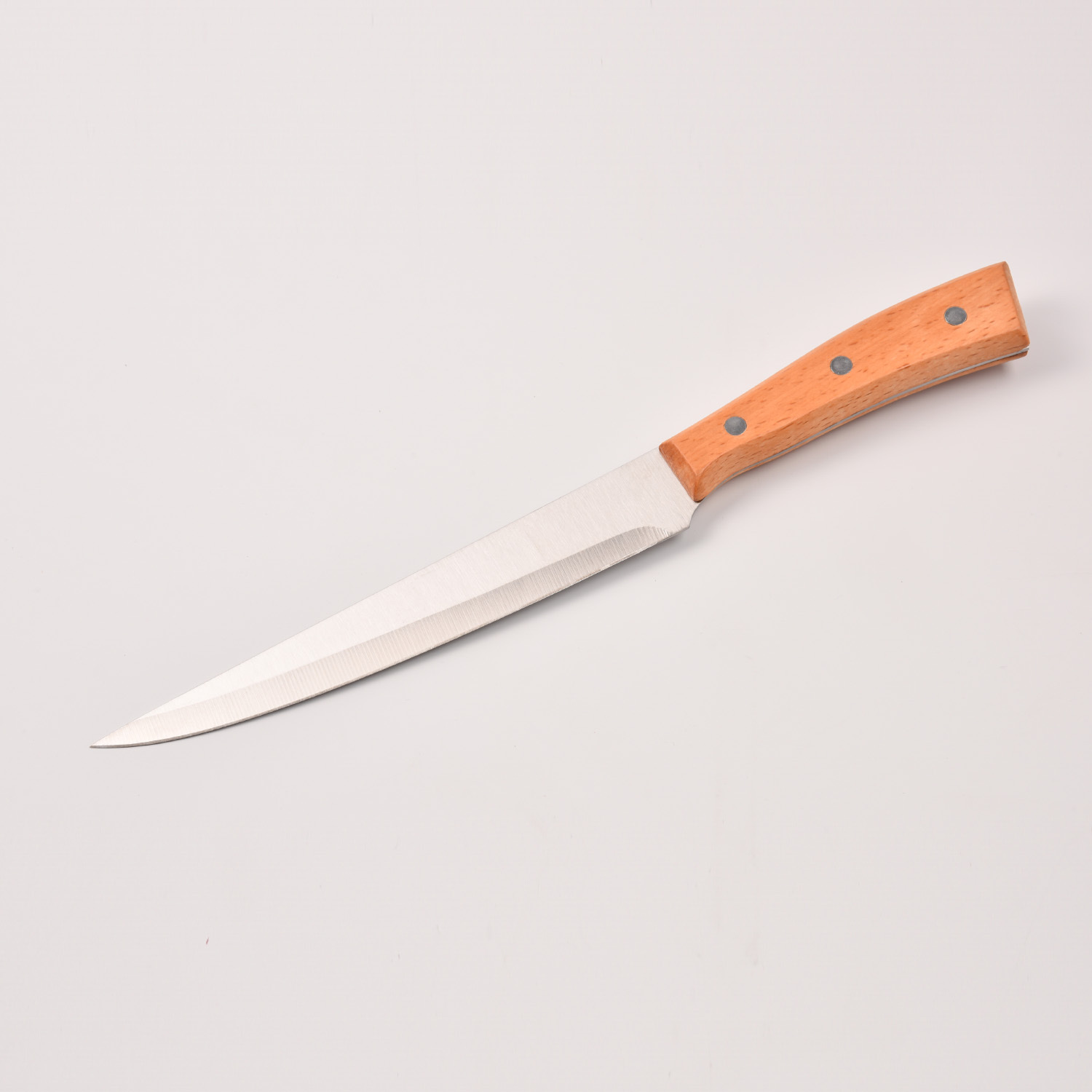 SS 8in carving knife with wooden Handle