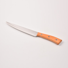 SS 8in carving knife with wooden Handle
