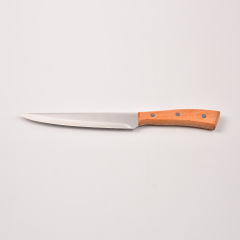 SS 8in carving knife with wooden Handle