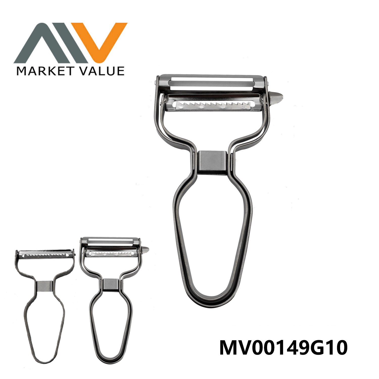 2Pcs ss Peeler 2Function