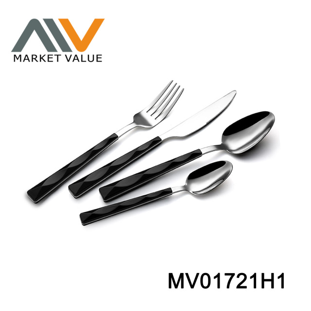 4Pcs Cutlery Set Mirror Finish Tie Card