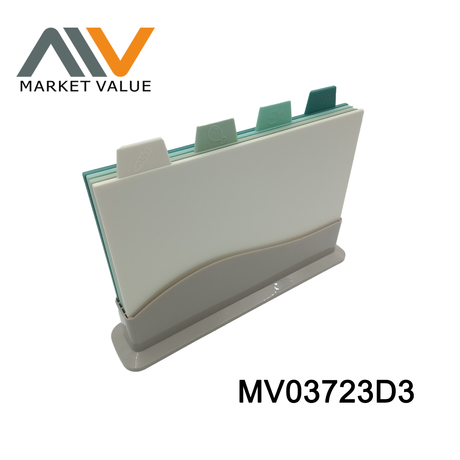 5Pcs Plastic Cutting Board with Stand