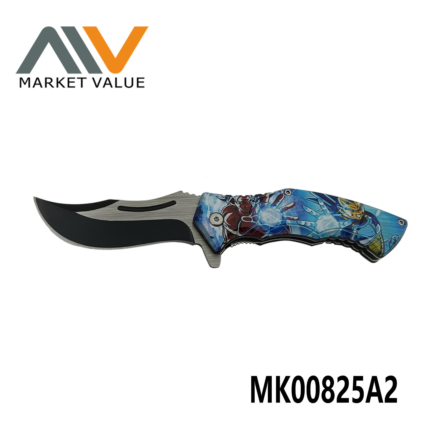 3.5" FOLDED POCKET KNIFE,Black Blade,Coated Handle