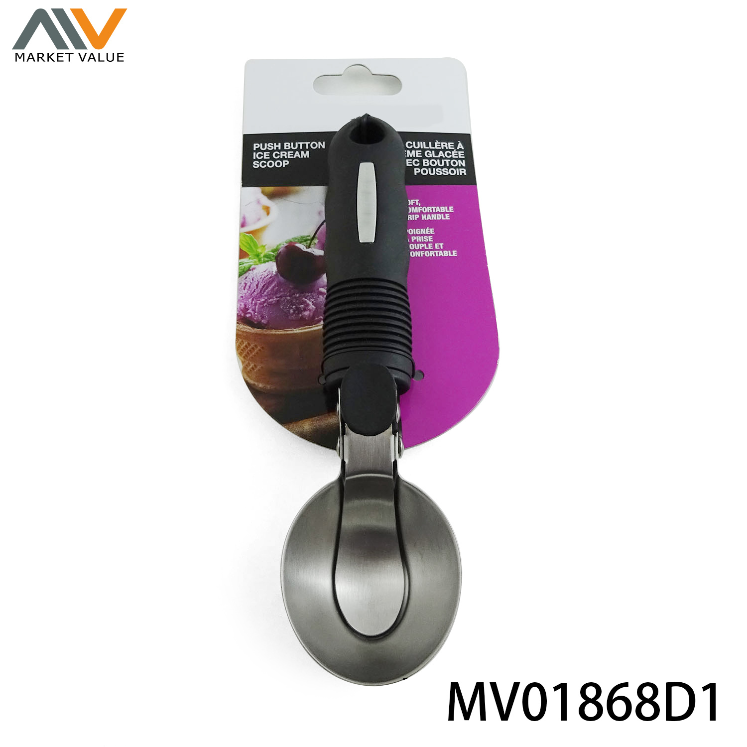 SS ICE CREAM SCOOP with TRP Handle