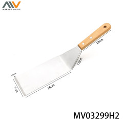 SS Frying Shovel with Oak Handle style 2