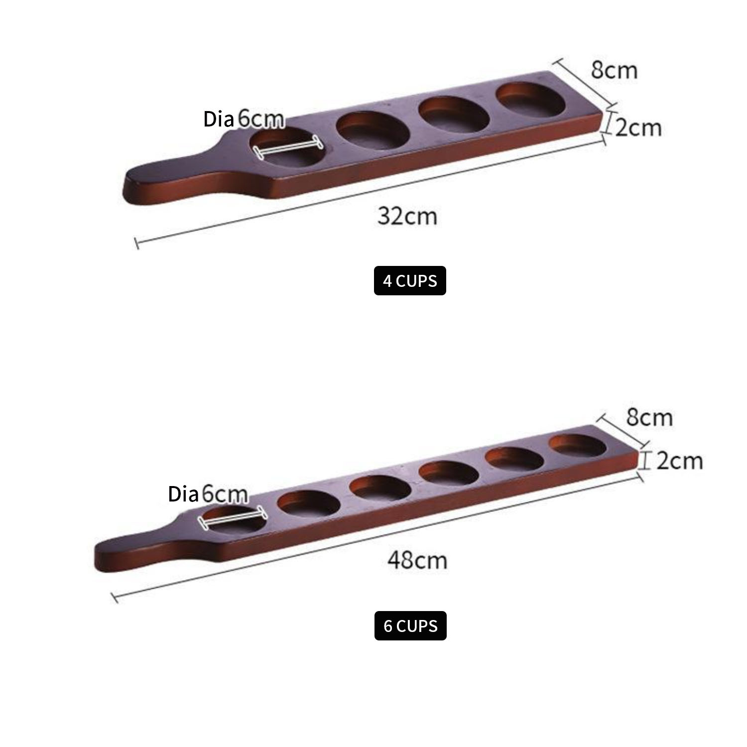 Wine Tasting Flight Board Carrier with Handles