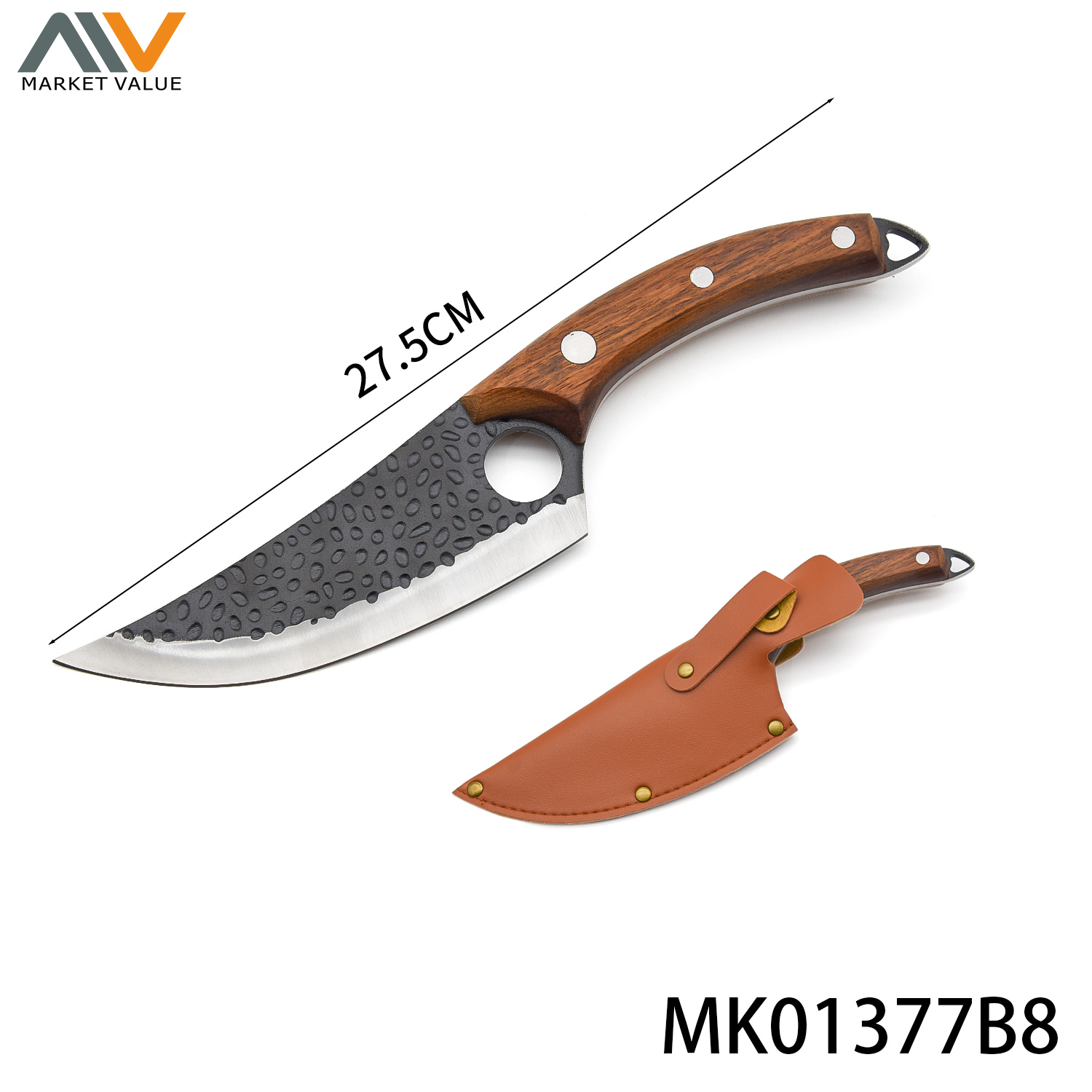Bone Knife with Yellow Wooden Handle