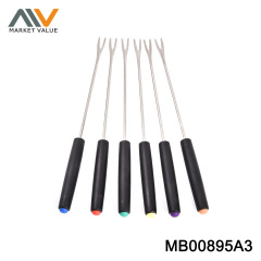 4PCS S.S. FONDUE FORK with POLY BAG