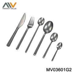6 Piece Titanium Plated Tableware Set