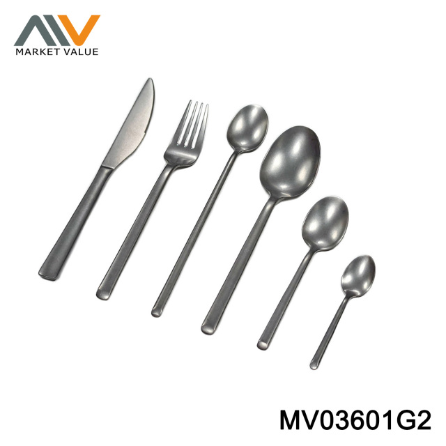 6 Piece Titanium Plated Tableware Set