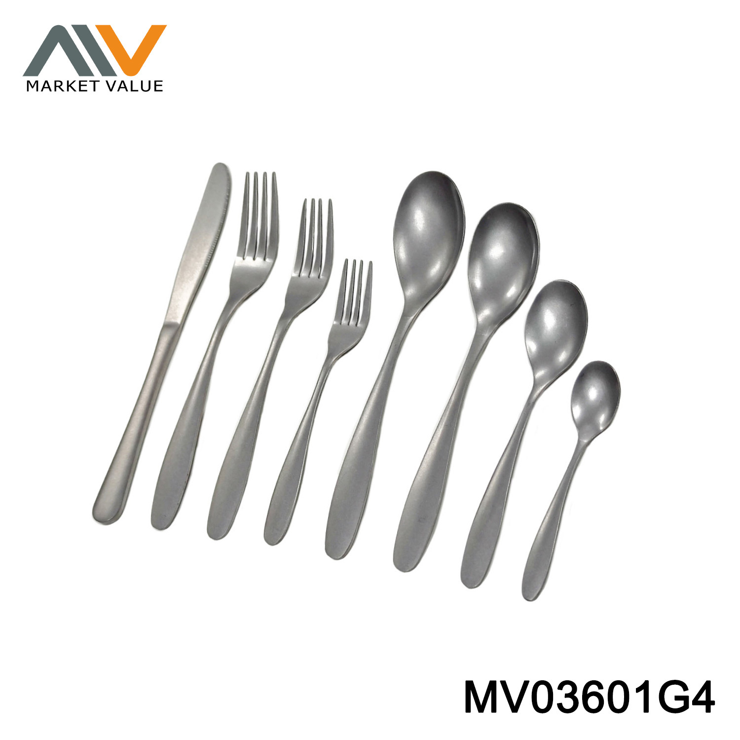 8 Piece Titanium Plated Tableware Set
