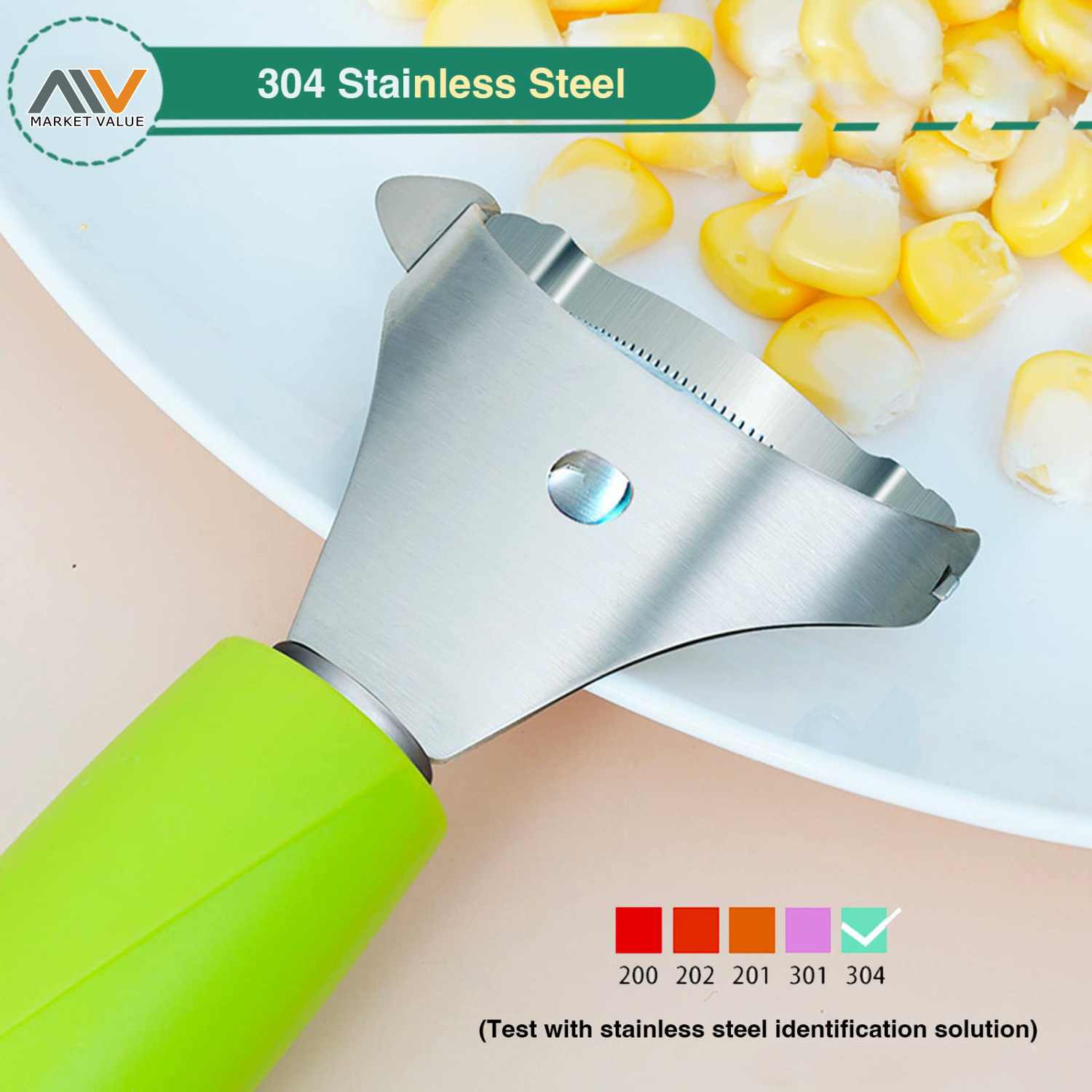 SS Corn Peeler with PP Corn Handle TC