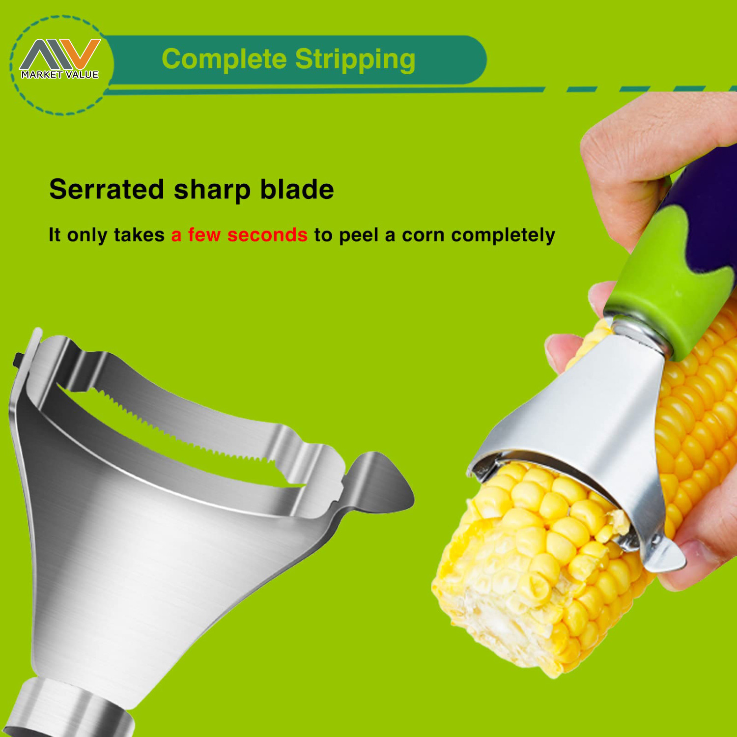SS Peeler with PP Eggplant Handle TC