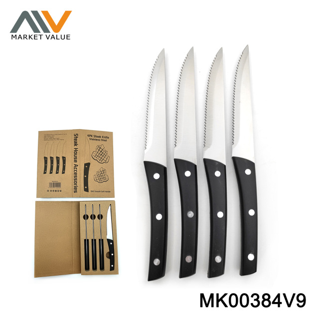 5in SETS OF 4PCS Steak Knife with PP Handle