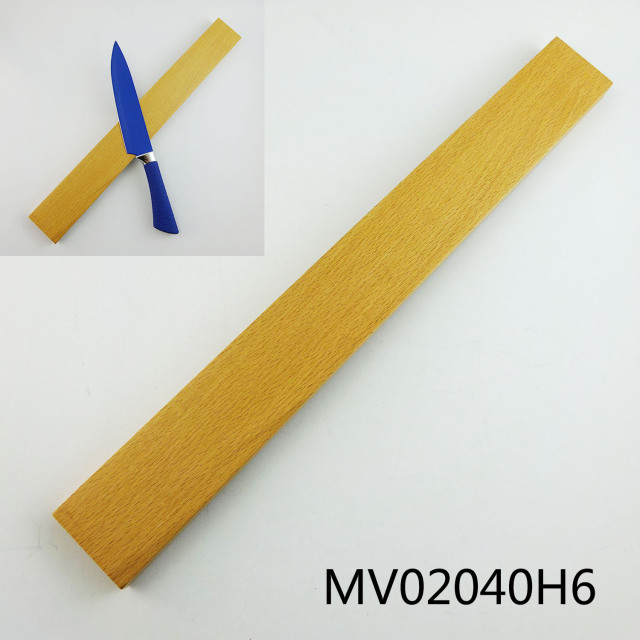 17.5in BEECH WOODEN KNIFE HOLDER